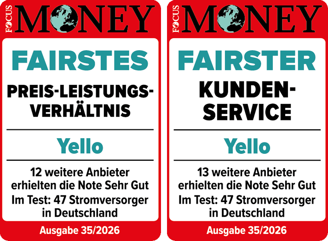 Testsiegel Focus Money Kundenservice & Preis-/Leistungsverhältnis 2026.